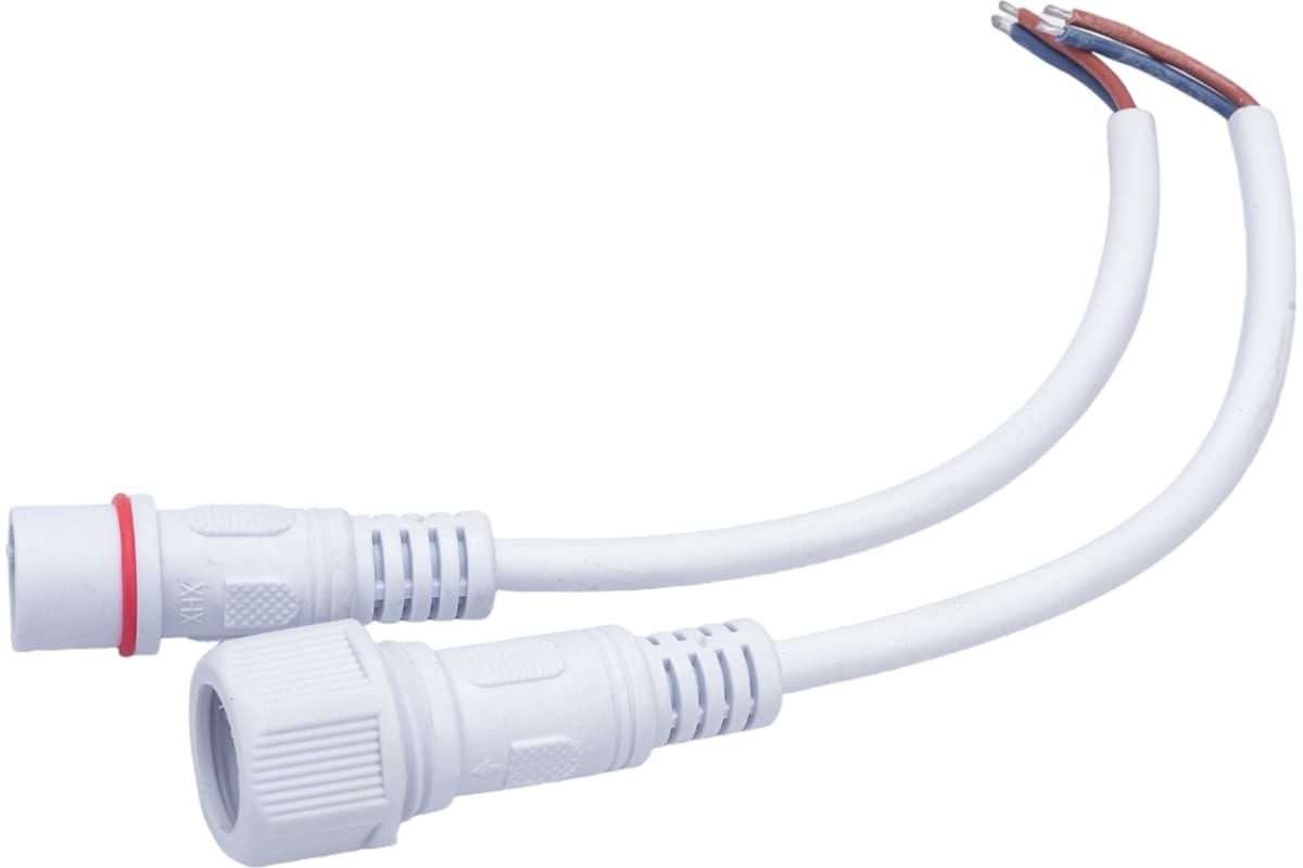 фото Герметичный соединительный кабель rexant, ip67, 2х1,0кв.мм белый 11-9820
