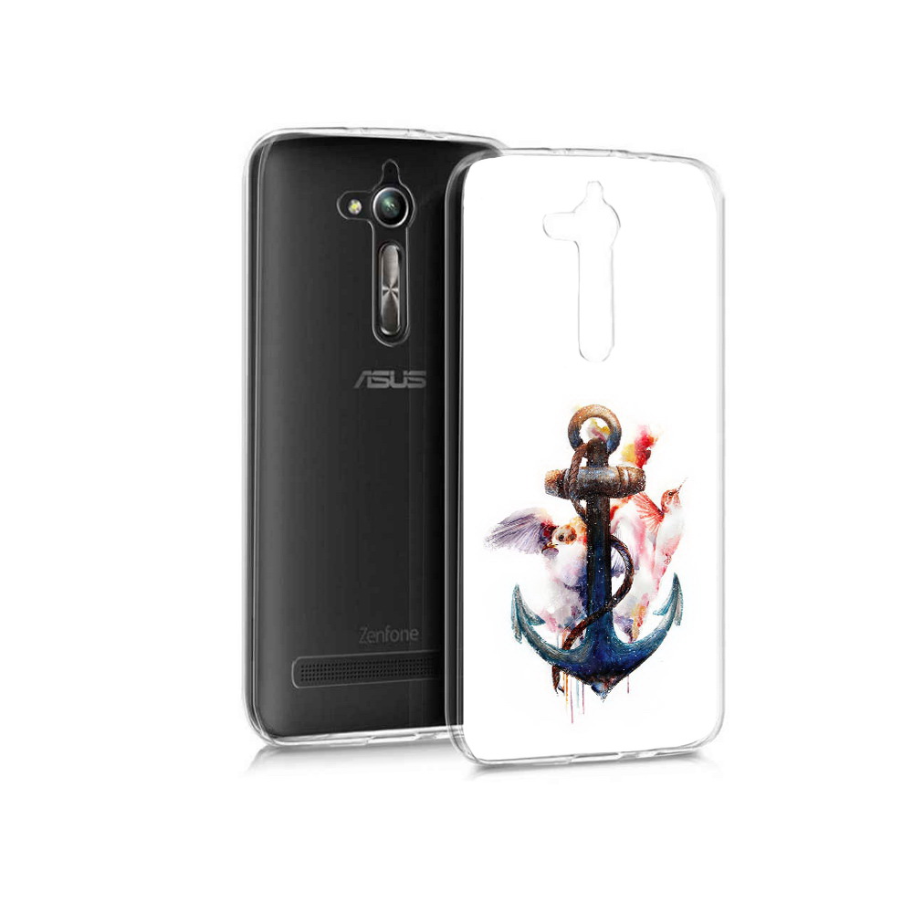 

Чехол MyPads Tocco для Asus ZenFone Go (ZB500KL) якорь с птицами, Прозрачный, Tocco