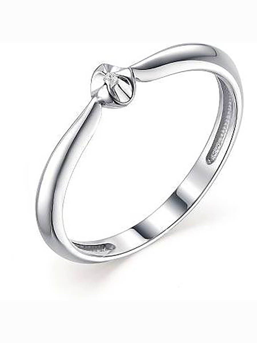 

Кольцо с 1 бриллиантом из серебра р. 15 Алкор серебро 01-1811_000Б-00, 01-1811_000Б-00