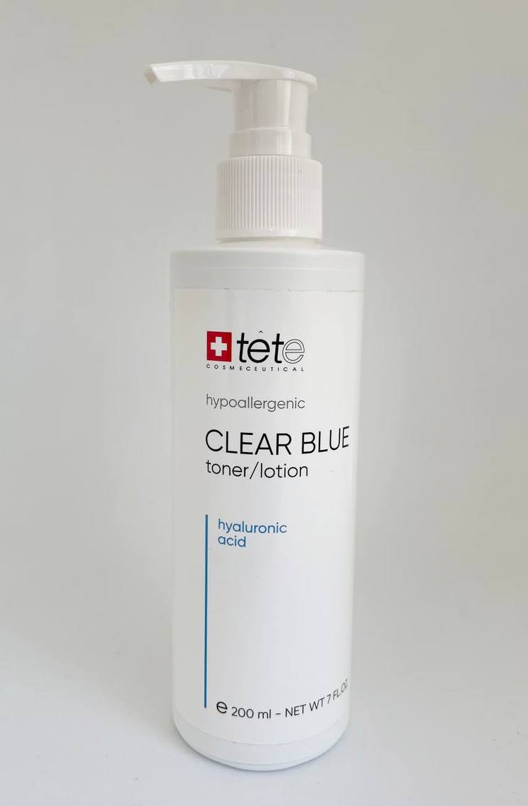 Тоник для лица Tete Cosmeceutical Clear Blue Toner-Lotion With Hyaluronic Acid 200 мл tete cosmeceutical лосьон косметический hyaluronic acid