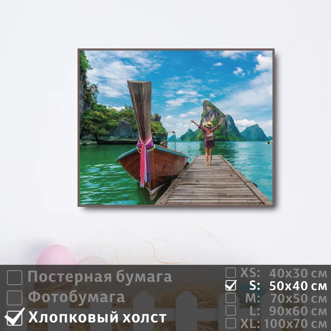 

Постер на холсте ПолиЦентр Отпуск в тропическом раю 50х40 см, ОтпускВТропическомРаю