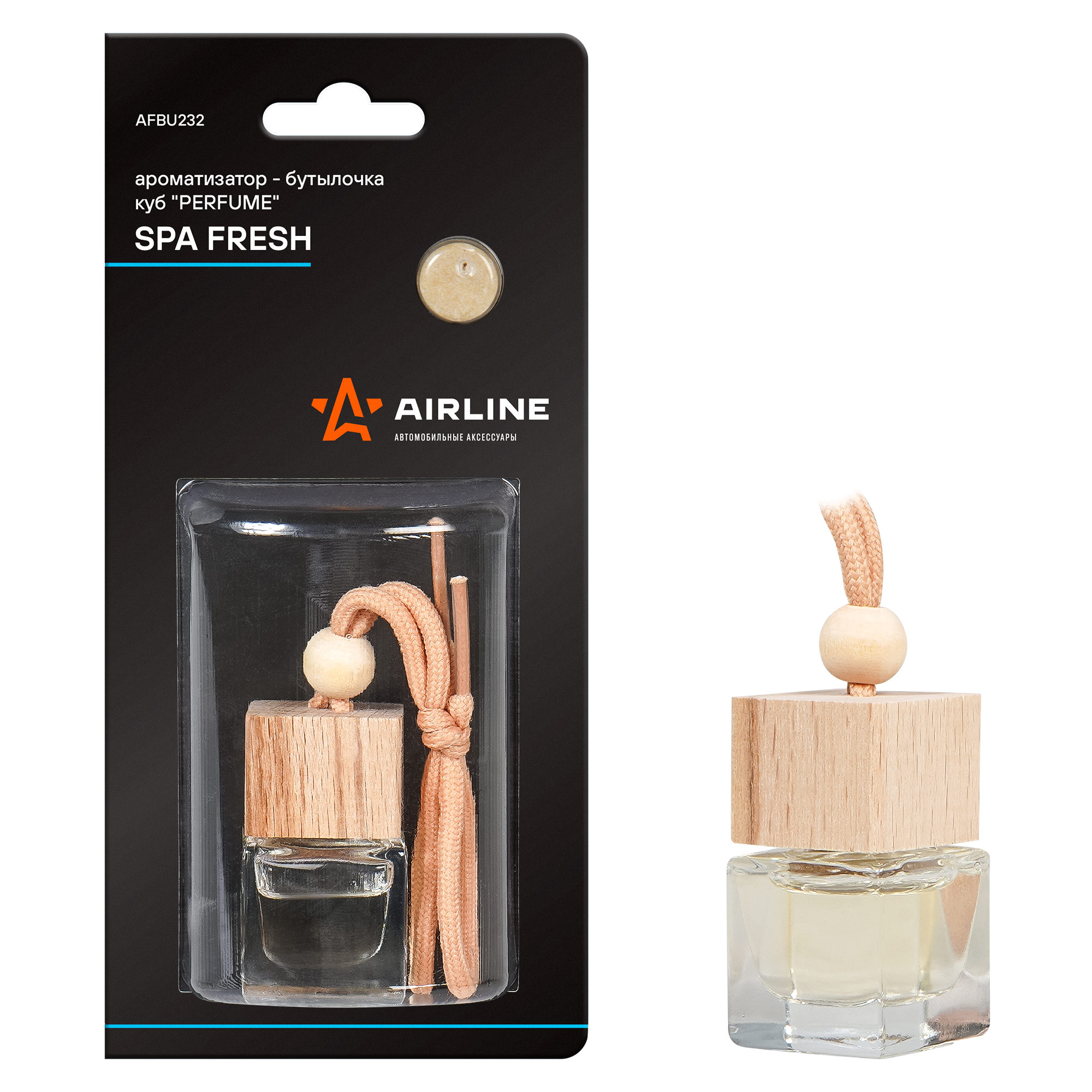 

Ароматизатор в машину Airline afbu232 spa fresh, Бежевый;прозрачный