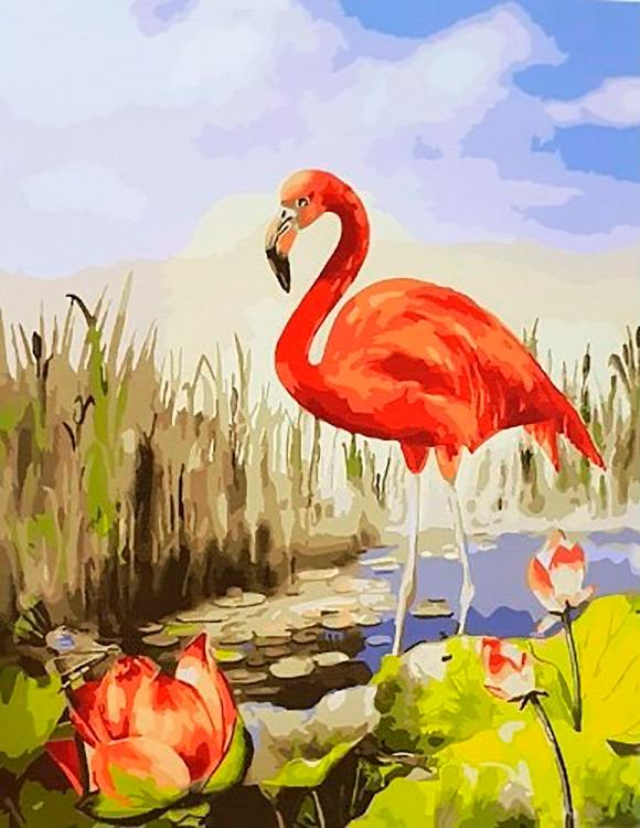 

Картина по номерам Paintboy Красный фламинго, 40x50, Красный фламинго
