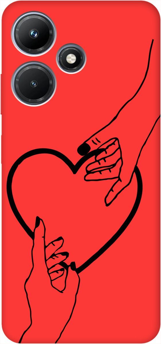 

Чехол на Infinix Hot 30i "Hands" красный, Красный;серый, 159422