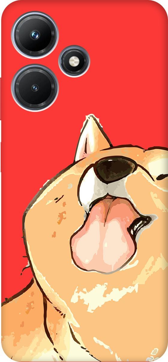 

Чехол на Infinix Hot 30i "Shiba" красный, Красный;бежевый, 159422