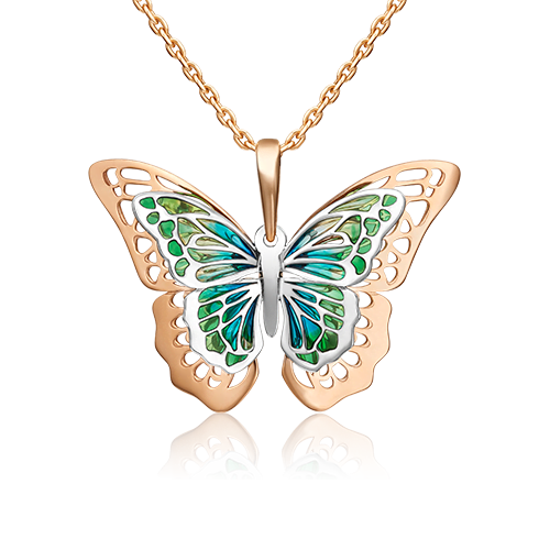 

Кулон из комбинированного золота PLATINA jewelry 03-3167-01-000-1111-48, эмаль, 03-3167-01-000-1111-48