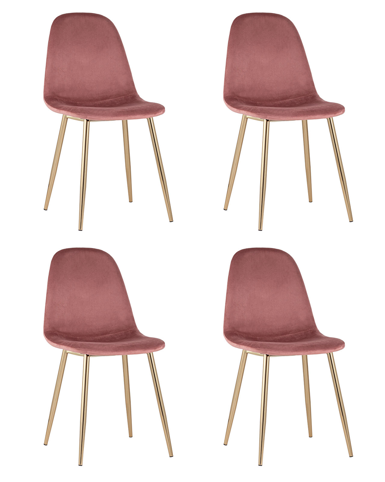 

Комплект стульев 4 шт. Stool Group валенсия, пыльно-розовый/золотой, Валенсия