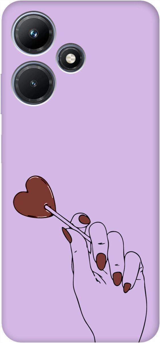 

Чехол на Infinix Hot 30i "Heartbreaker" сиреневый, Фиолетовый;красный, 159422