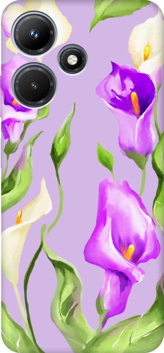 

Чехол на Infinix Hot 30i "Amazing Callas" сиреневый, Фиолетовый;зеленый, 159422