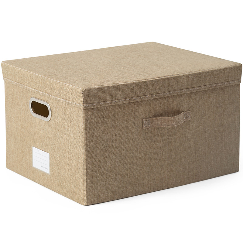 Коробка I Love our home для хранения вещей с крышкой бежевая 40х30х50 см 1199₽