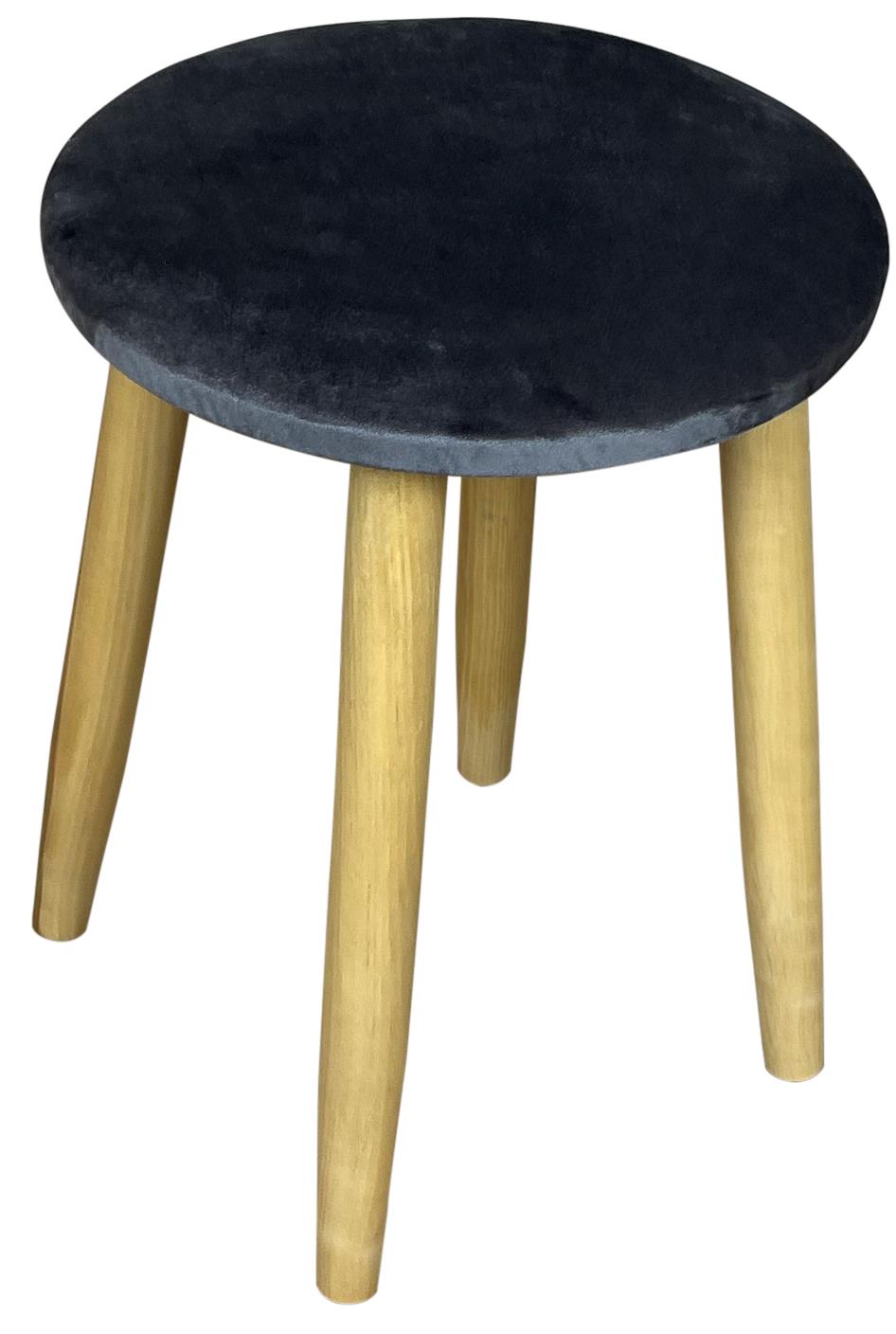 фото Табуретка кухонная solarius мокка круглая мягкая сидушка, деревянные ножки, цвет серый