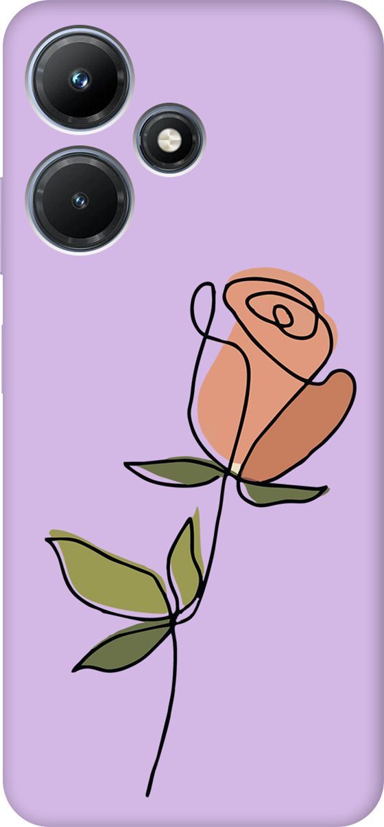 

Чехол на Infinix Hot 30i "Rose" сиреневый, Фиолетовый;зеленый, 159422