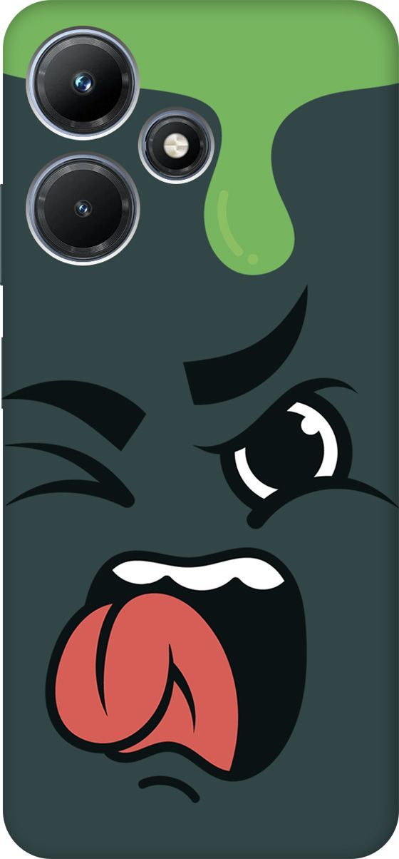 

Чехол на Infinix Hot 30i "Nasty Face" зеленый, Зеленый;белый, 159423