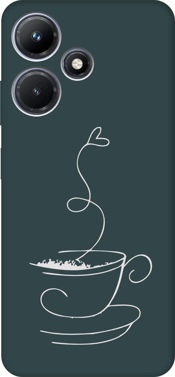 

Чехол на Infinix Hot 30i "Coffee Love W" зеленый, Зеленый;белый, 159423