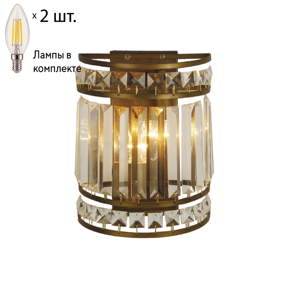 

Настенный светильник с лампочками Favourite Ancient 1085-2W+Lamps E14 Свеча