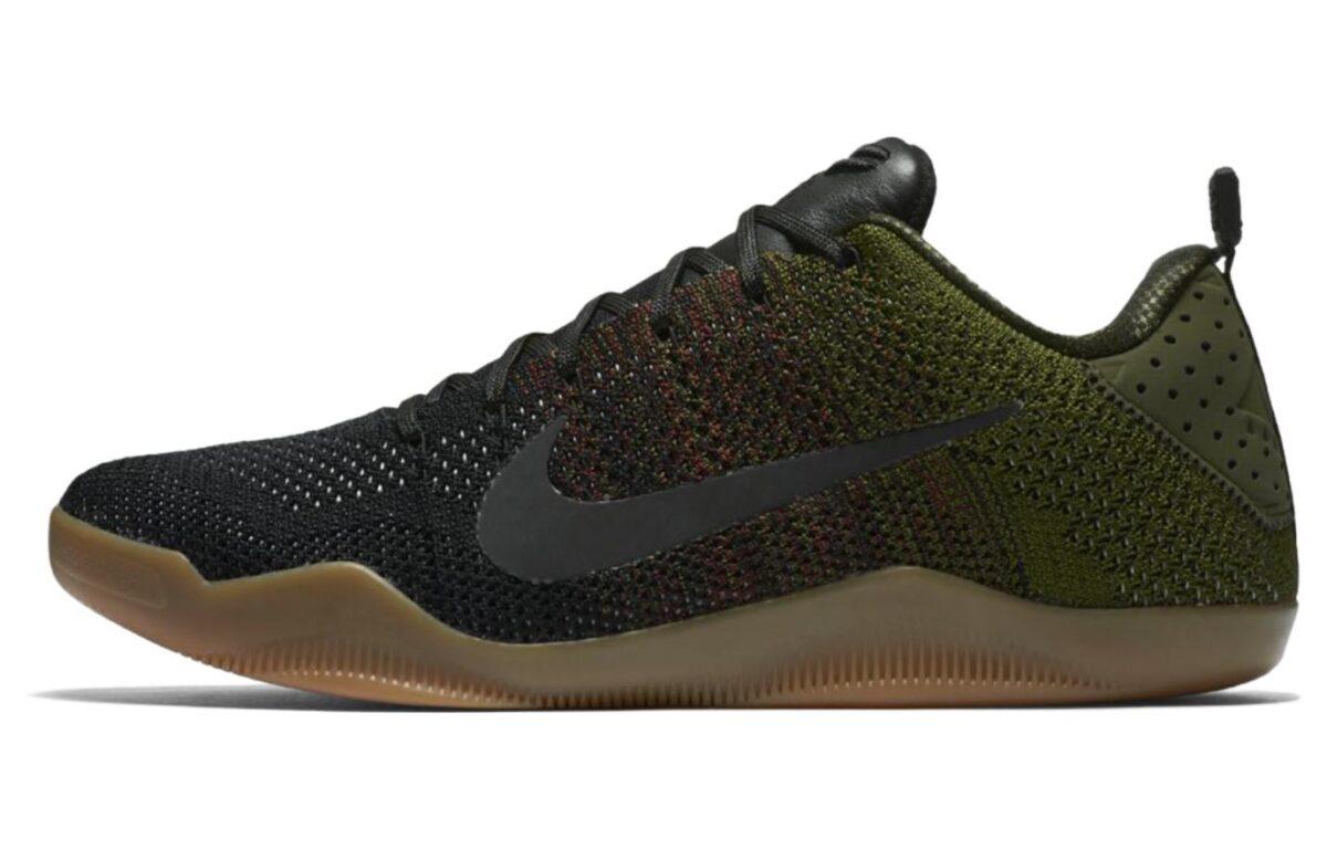 

Кроссовки унисекс Nike Kobe 11 Elite Low 4KB Black Horse хаки 44 EU, Kobe 11 Elite Low 4KB Black Horse