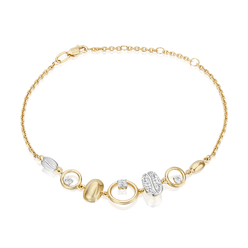 

Браслет из комбинированного золота с топазом р. 21 PLATINA jewelry 05-0719-00-201-1121, 05-0719-00-201-1121