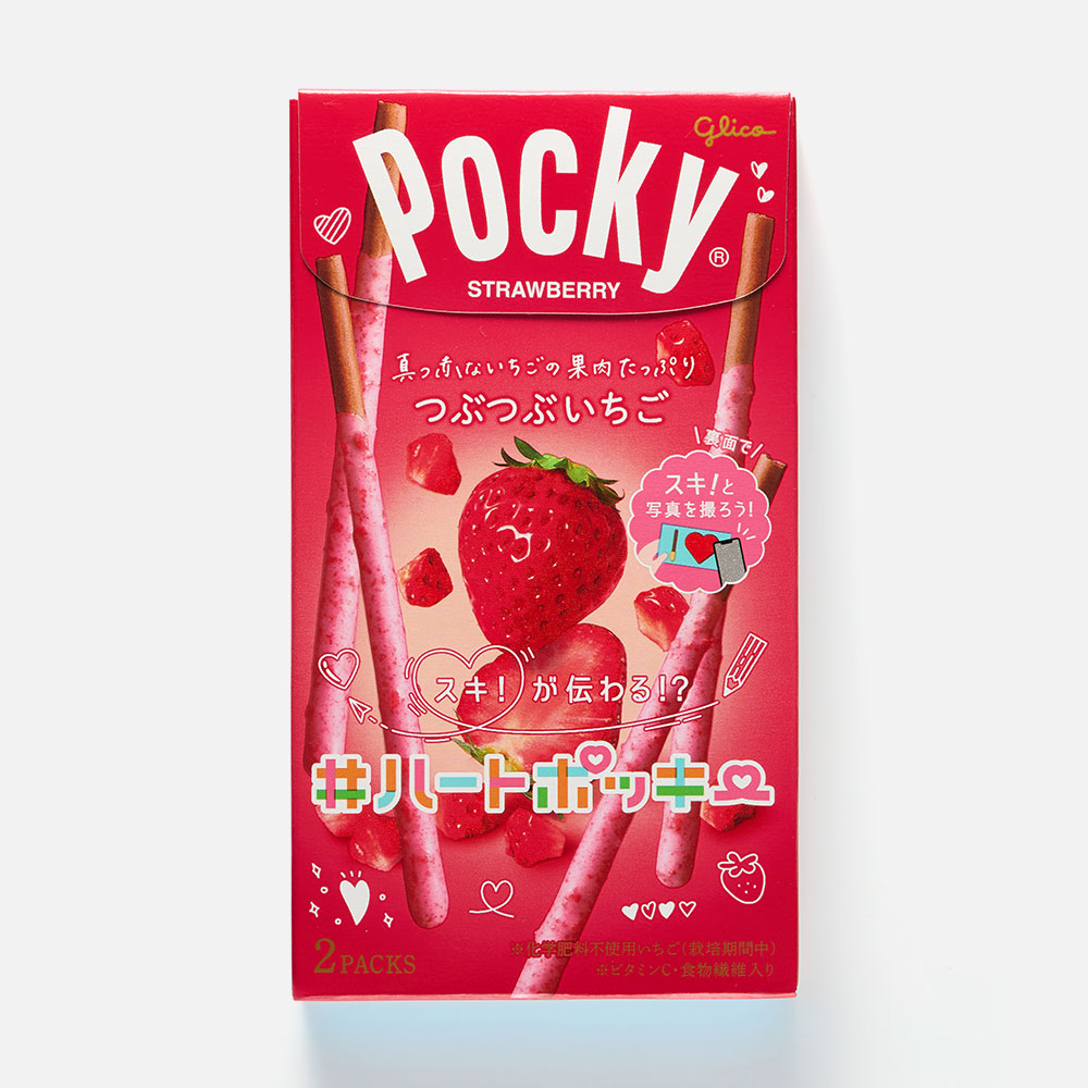 Палочки шоколадные Glico Pocky клубника, 55 г