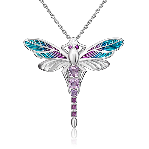 

Бегунок из серебра PLATINA jewelry 03-3267-00-203-0200-68, аметист/эмаль, 03-3267-00-203-0200-68