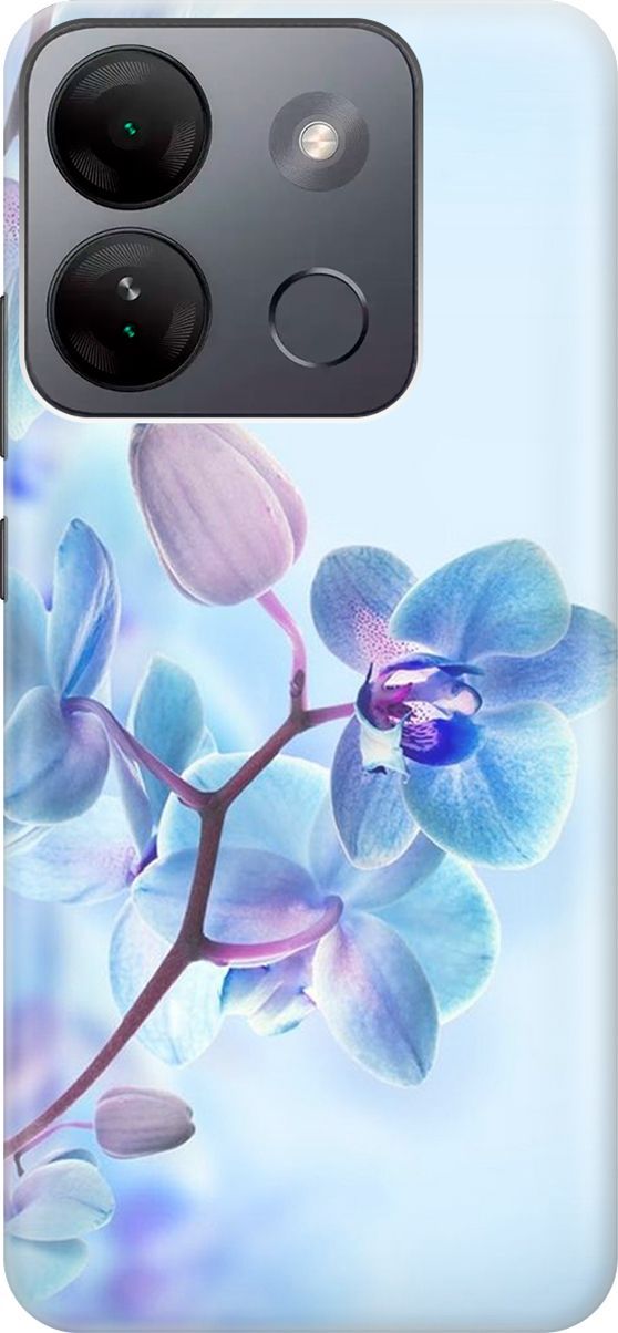 

Чехол на Infinix Smart 7 HD "Синий цветок на синем", Голубой;синий, 159430