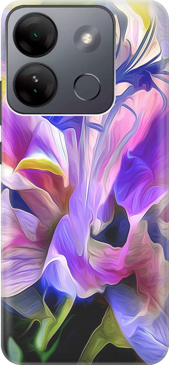 

Чехол на Infinix Smart 7 HD "Цветочная абстракция", Зеленый;синий, 159430