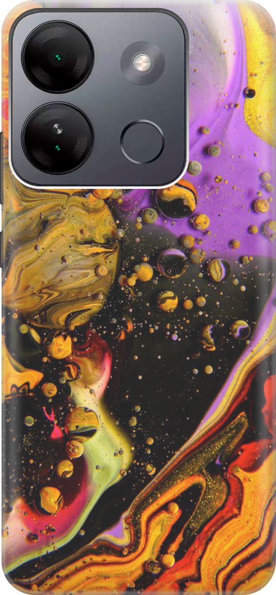 

Чехол на Infinix Smart 7 HD "Разноцветные капли", Желтый;оранжевый, 159424