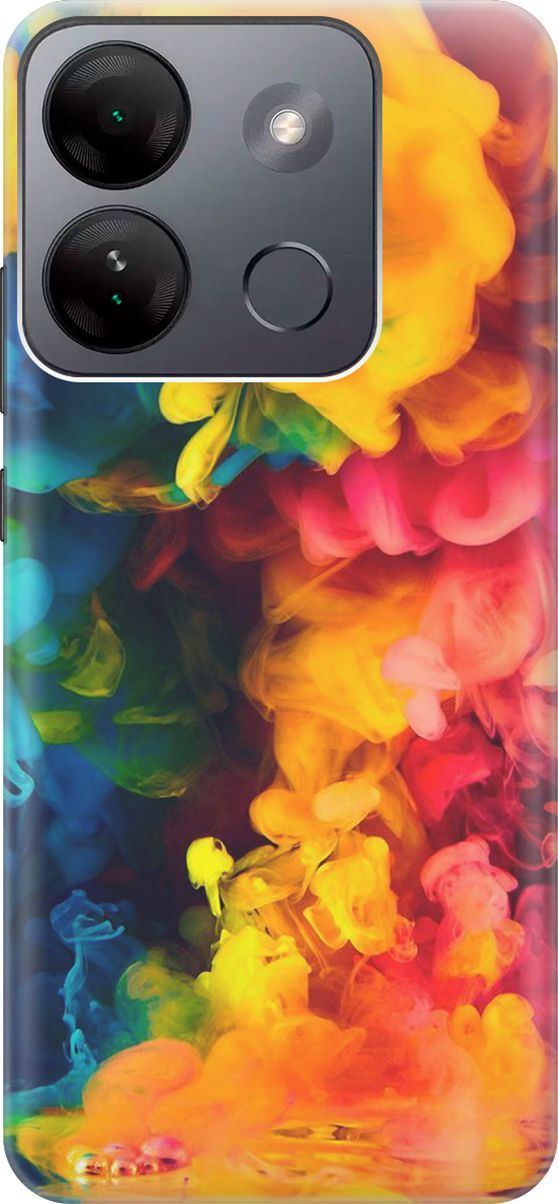 

Чехол на Infinix Smart 7 HD "Красочное буйство", Желтый;розовый, 159424