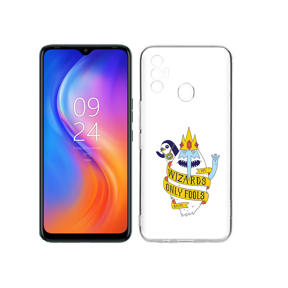 

Чехол MyPads Tocco для Tecno Spark 7 время приключений снежный король, Прозрачный, Tocco