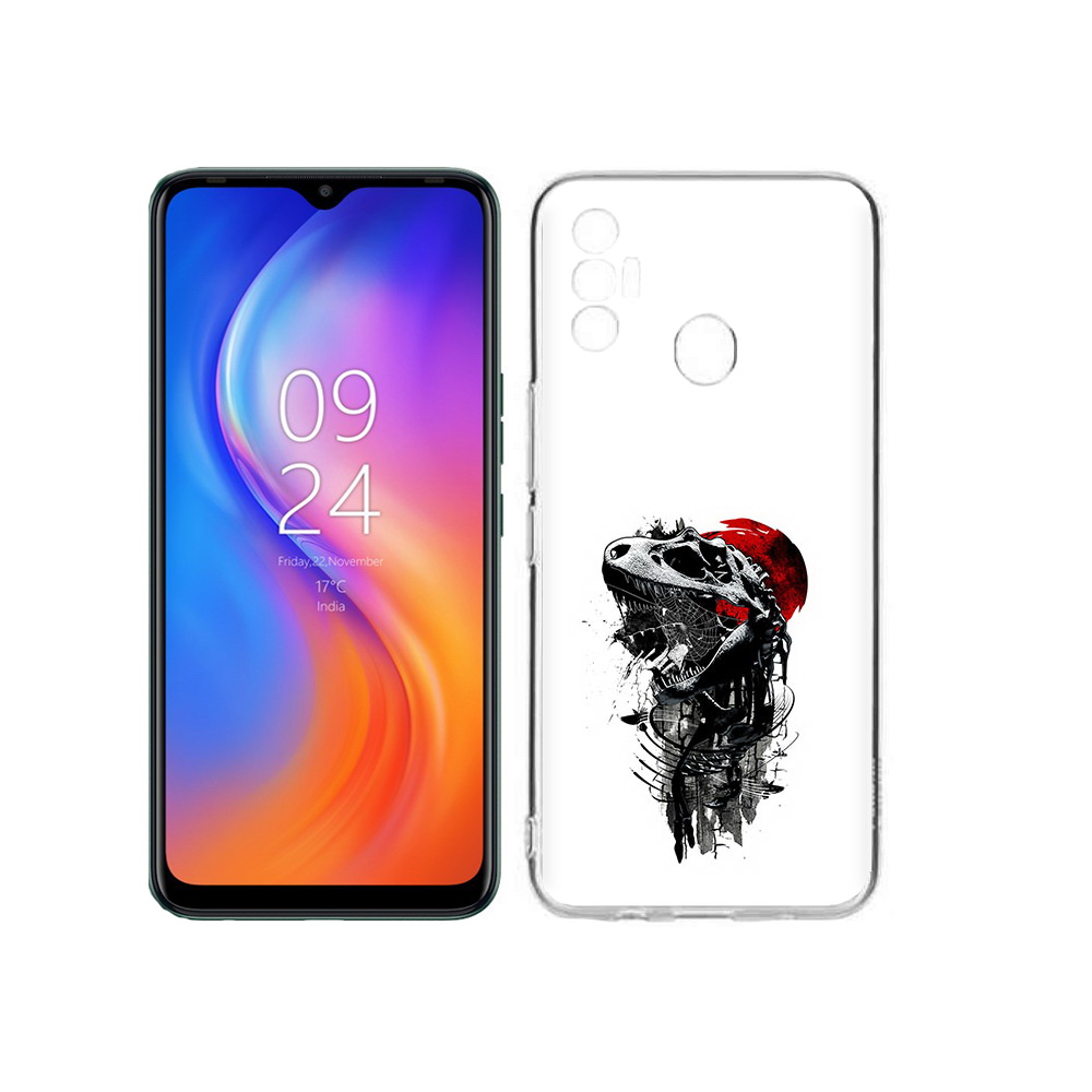 

Чехол MyPads Tocco для Tecno Spark 7 вымерший динозавр, Прозрачный, Tocco