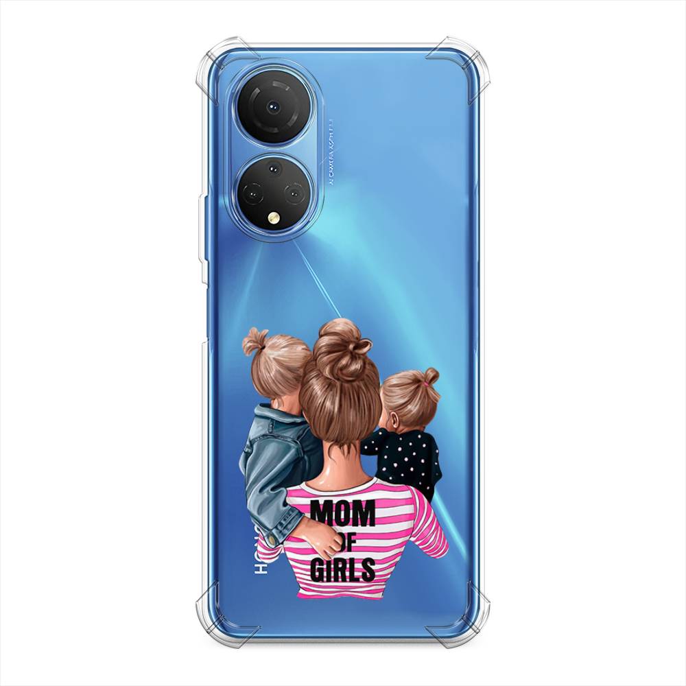 

Чехол Awog на Honor X7 2022 "Mom of Girls", Синий;розовый;черный, 6108851-1