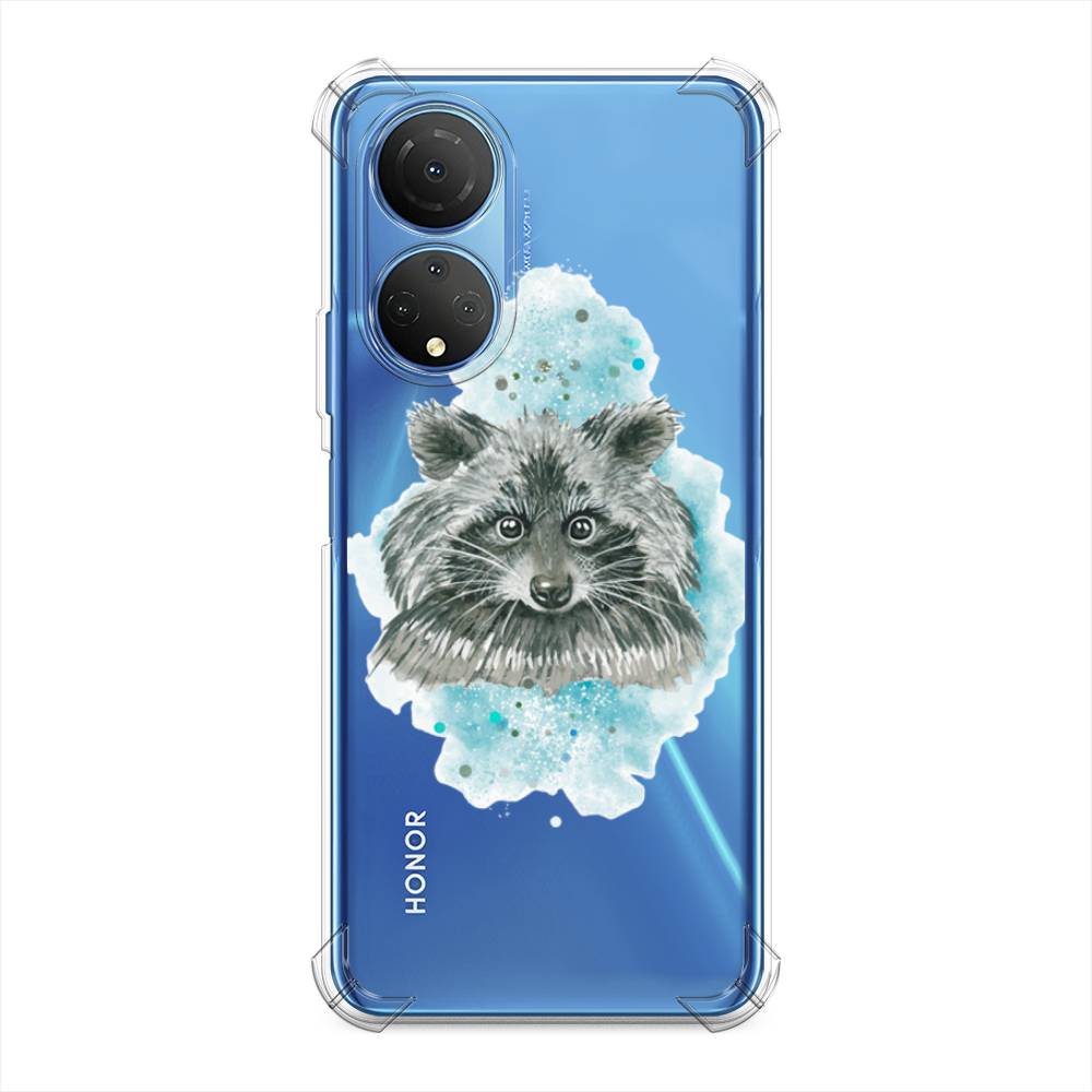 

Чехол Awog на Honor X7 2022 "Енот в голубом облаке", Голубой, 6108851-1