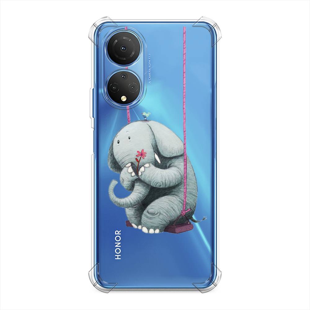 

Чехол Awog на Honor X7 2022 "Грустный слоник", Розовый, 6108851-1