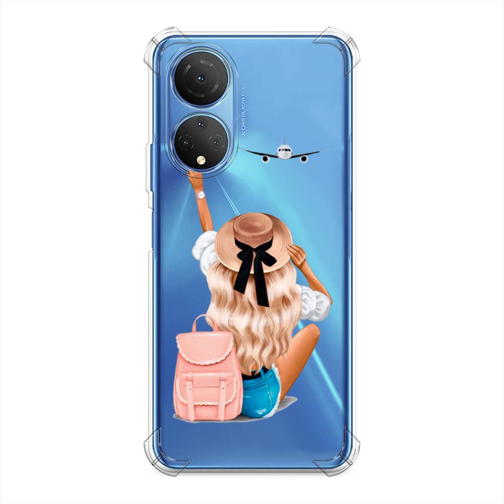 

Чехол Awog на Honor X7 2022 "Автостопом самолетом", Бежевый;розовый;голубой, 6108851-1