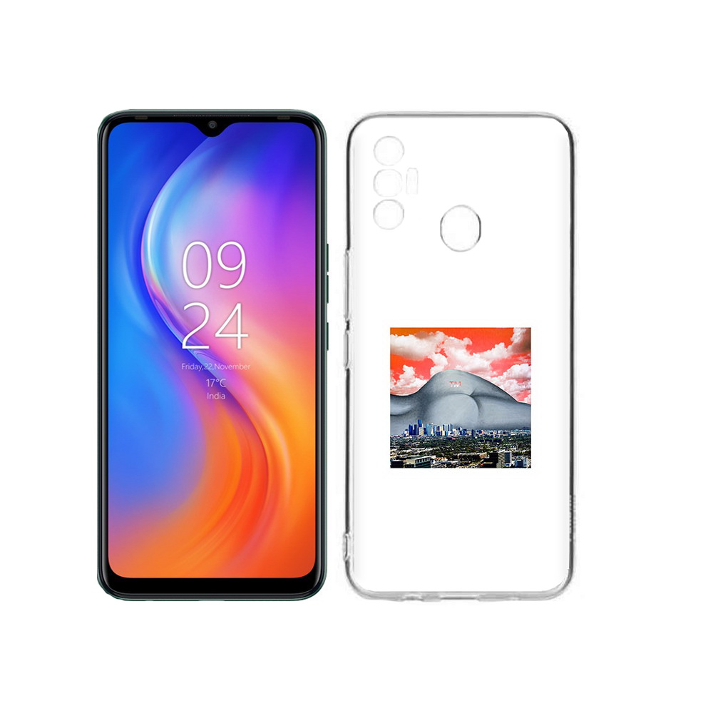 

Чехол MyPads Tocco для Tecno Spark 7 город с девушкой на фоне, Прозрачный, Tocco