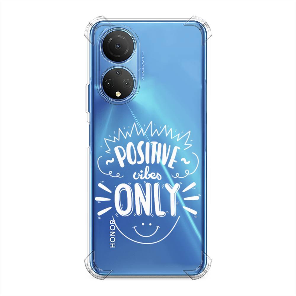 

Чехол Awog на Honor X7 2022 "Positive vibes only графика", Белый, 6108851-1