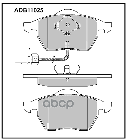 

Колодки Передние С Датчиком Ad A4/A6 98-> Vw B5 00-> Однопоршневые Allied Nippon Adb 11025