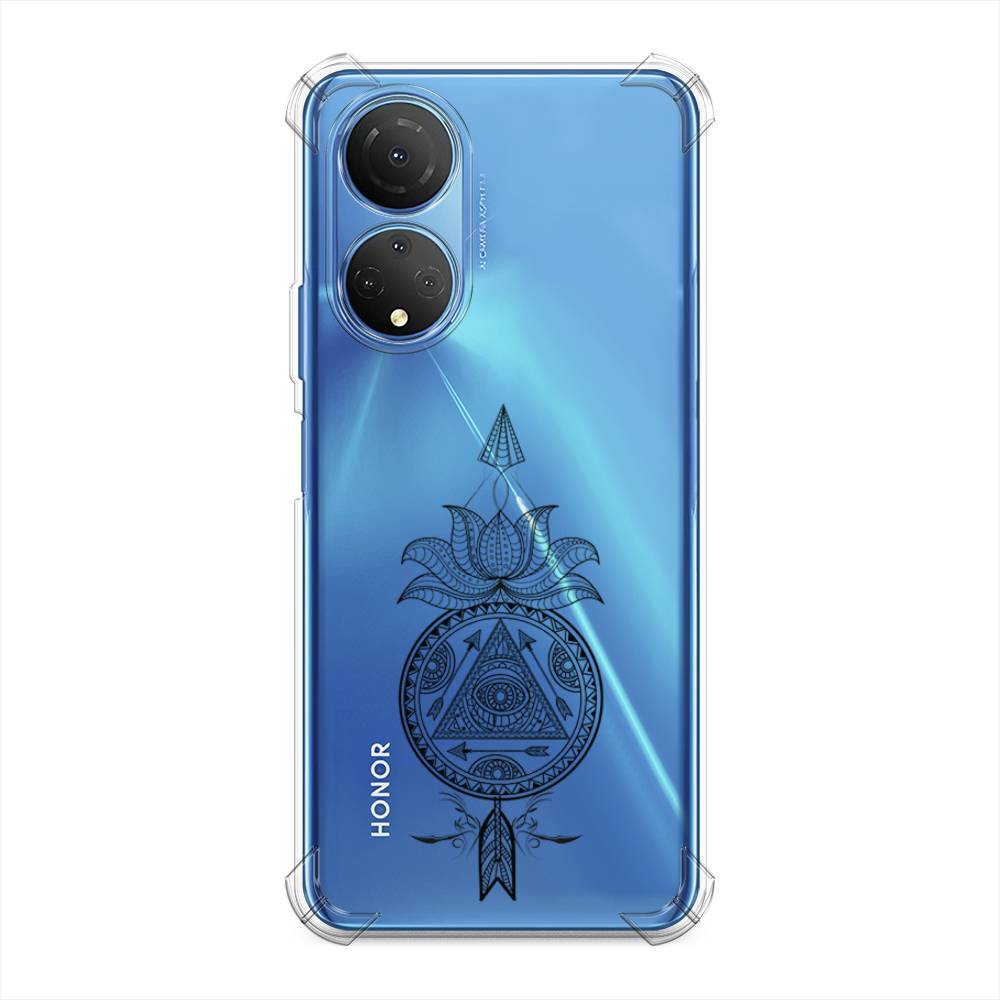 

Чехол Awog на Honor X7 2022 "Талисман арт черный", Серый, 6108851-1