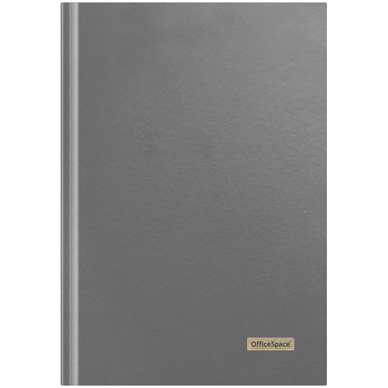 Книга учета OfficeSpace 326529 А4 96 л клетка 200х290 мм бумвинил серый