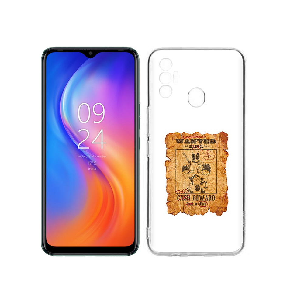 

Чехол MyPads Tocco для Tecno Spark 7 дедпул, Прозрачный, Tocco