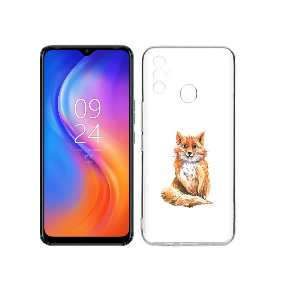 

Чехол MyPads Tocco для Tecno Spark 7 детская лиса, Прозрачный, Tocco