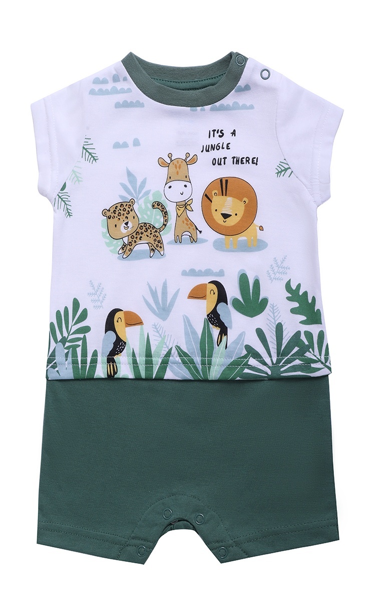 

Боди детское Kari Baby SS22B08300609, белый; хаки, 80, Белый;зеленый, 141753