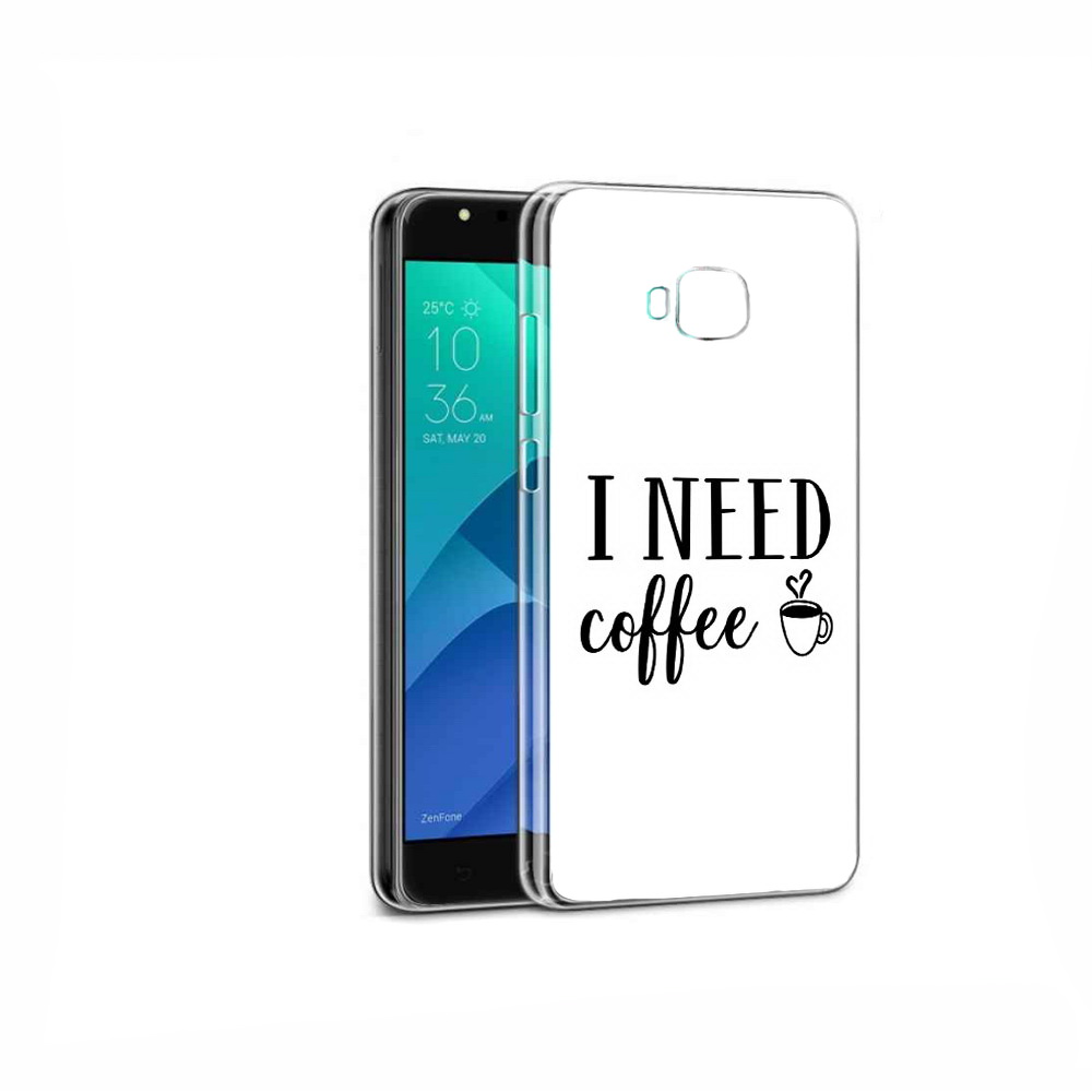 

Чехол MyPads Tocco для Asus ZenFone 4 Selfie Мне нужен кофе, Прозрачный, Tocco