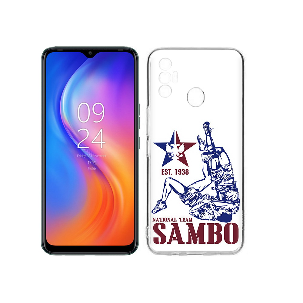 

Чехол MyPads Tocco для Tecno Spark 7 единоборства самбо, Прозрачный, Tocco