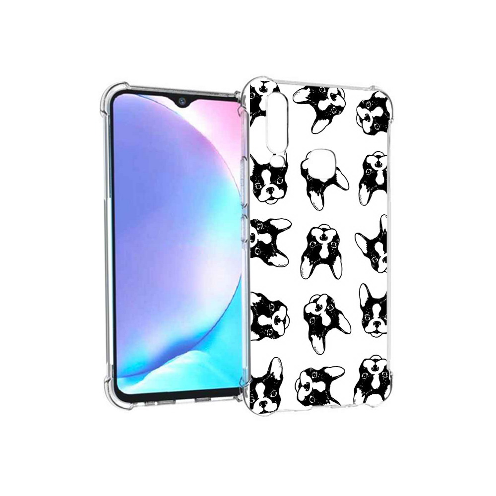 

Чехол MyPads Tocco для Vivo Y17 черно белые собачки (PT136369.382.683), Tocco