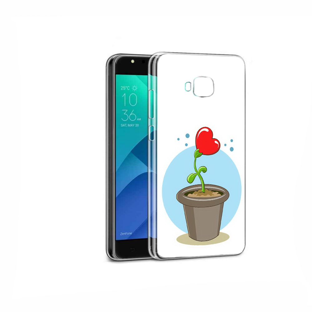 

Чехол MyPads Tocco для Asus ZenFone 4 Selfie Растение любви 14 февраля, Прозрачный, Tocco
