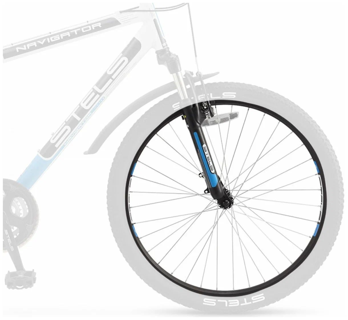 

Колесо переднее STELS 26" (N600) 36с Д/о, ось под гайку (черный) 630137