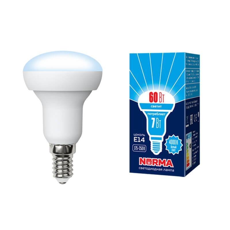 

Лампа светодиодная E14 7W 4000K матовая LED-R50-7W/NW/E14/FR/NR UL-00003844