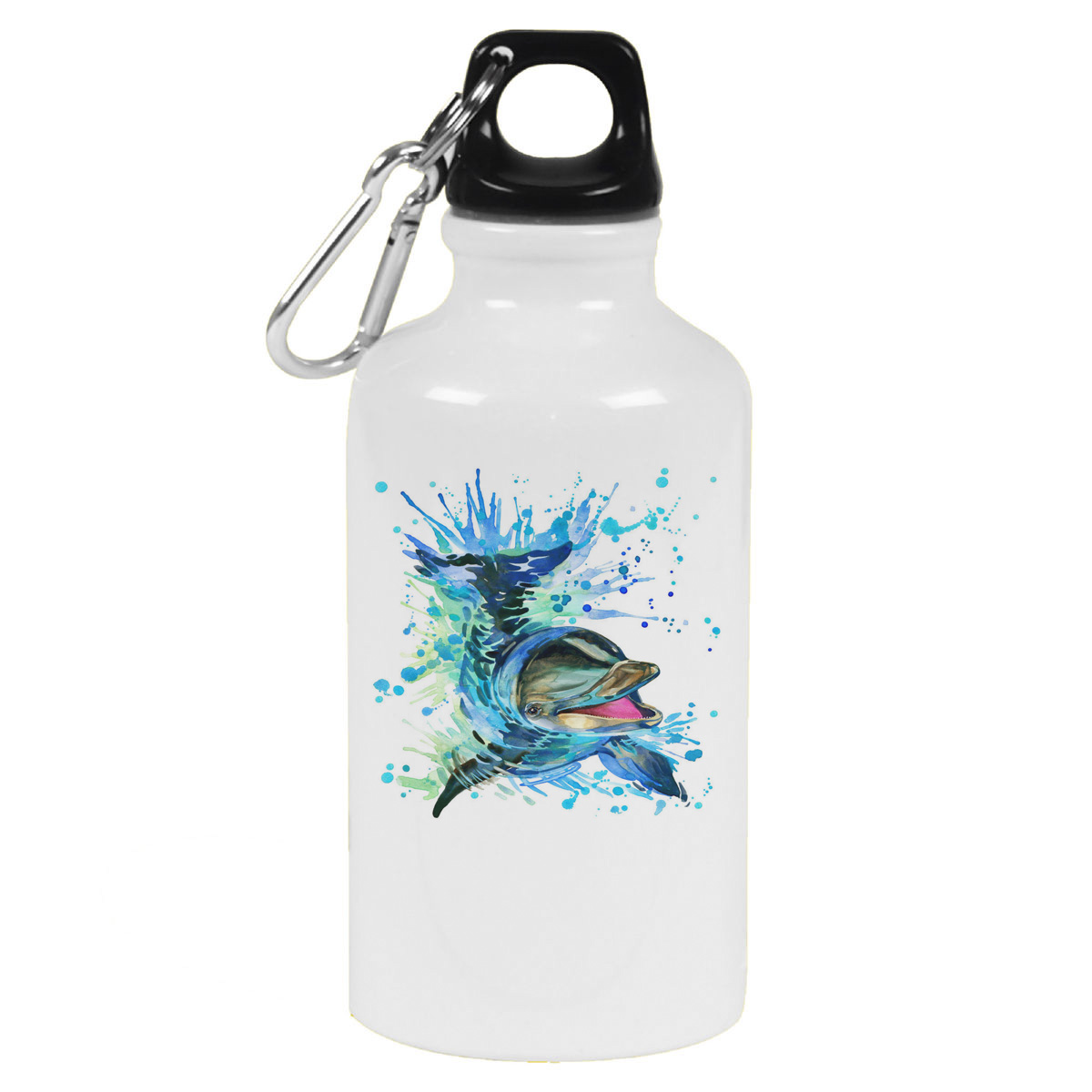 Бутылка спортивная CoolPodarok Краски. Дельфин