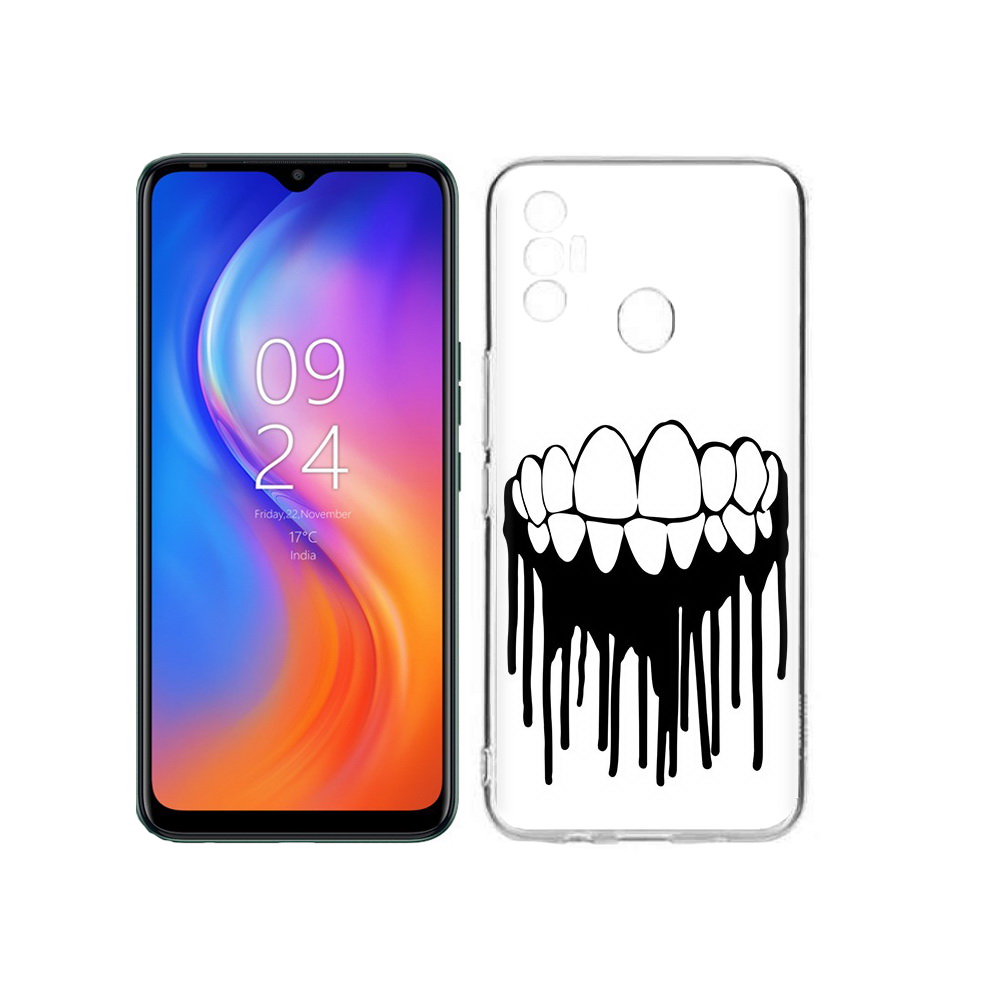 

Чехол MyPads Tocco для Tecno Spark 7 зубы, Прозрачный, Tocco
