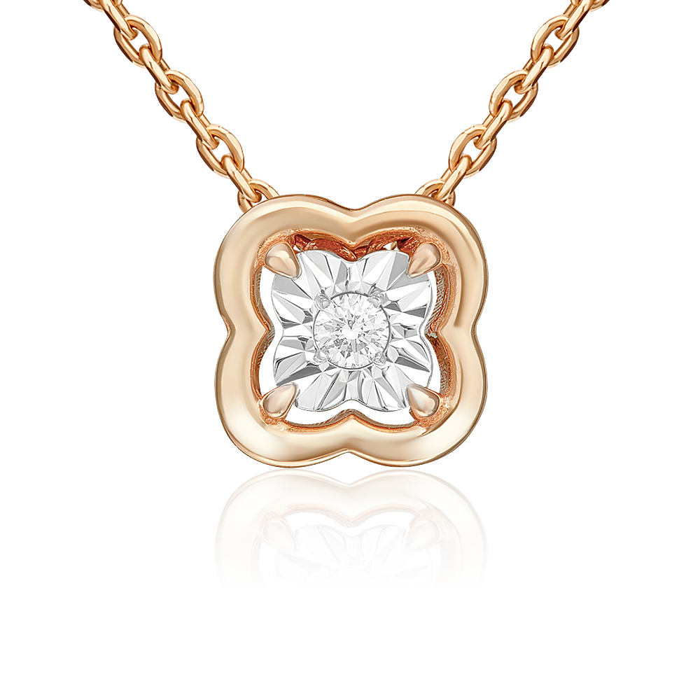 

Бегунок из красного золота/белого золота PLATINA jewelry 03-3464-00-101-1111, бриллиант, 03-3464-00-101-1111